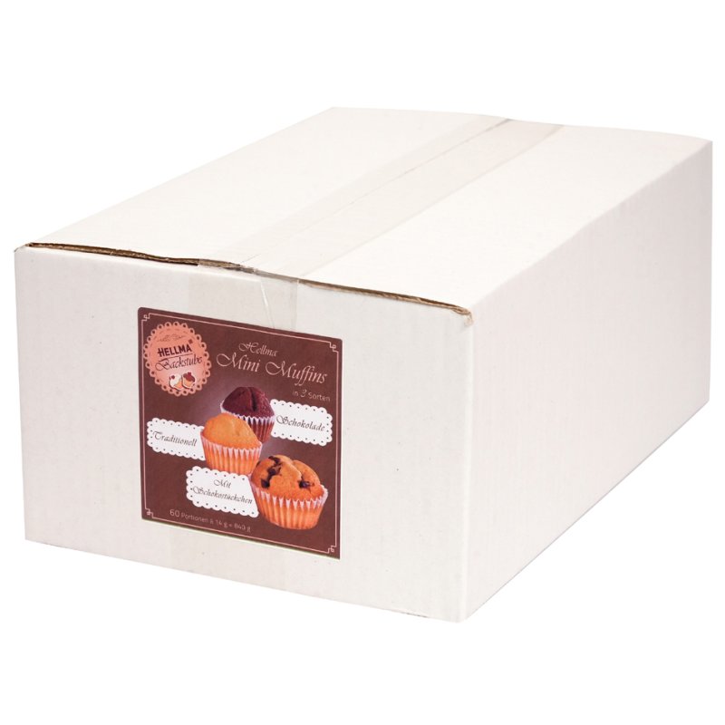 HELLMA Mini Muffins assorted, individually wrapped, 60 pieces of 14 g